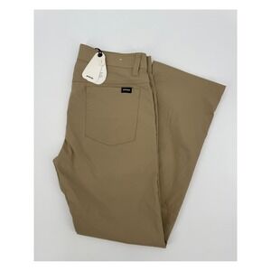 Prana Pants Mens 32x30 Beige Brion Straight Leg Nylon Blend Hiking UPF NEW